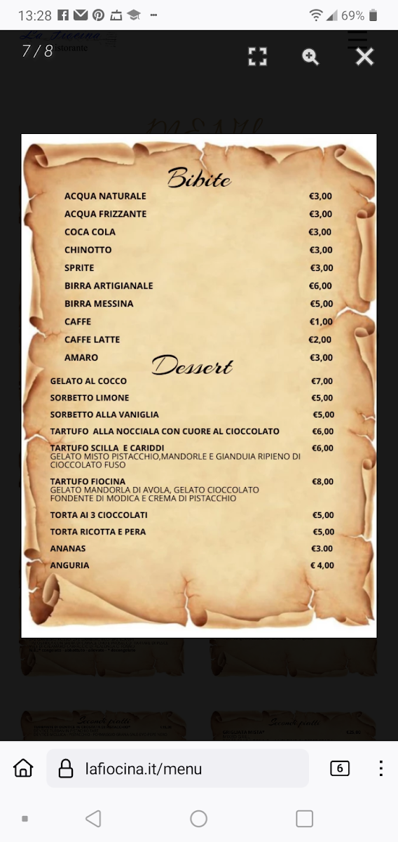 La Fiocina Menu - Image 3
