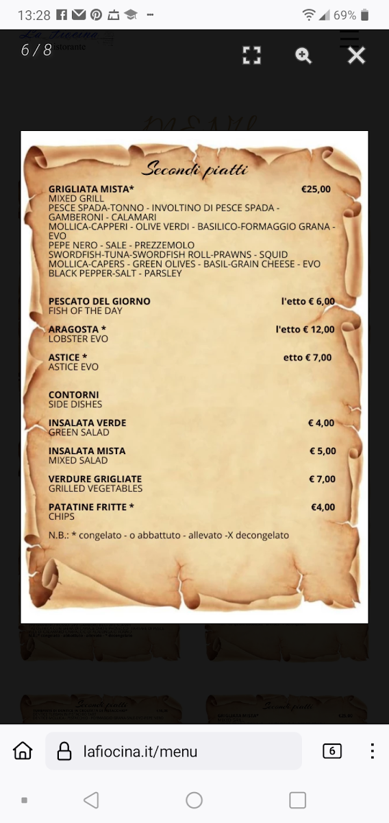 La Fiocina Menu - Image 5